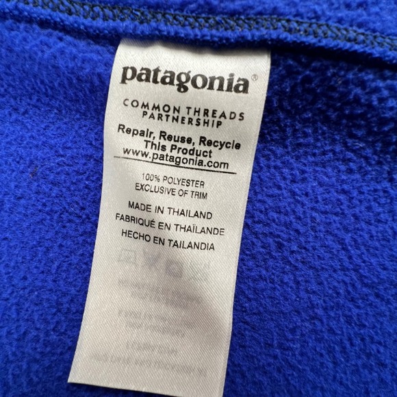 Patagonia Tech Fleece Jacket Full Zip Harvest Moon Blue Womens XS Ski Hike Gorp - Picture 5 of 12